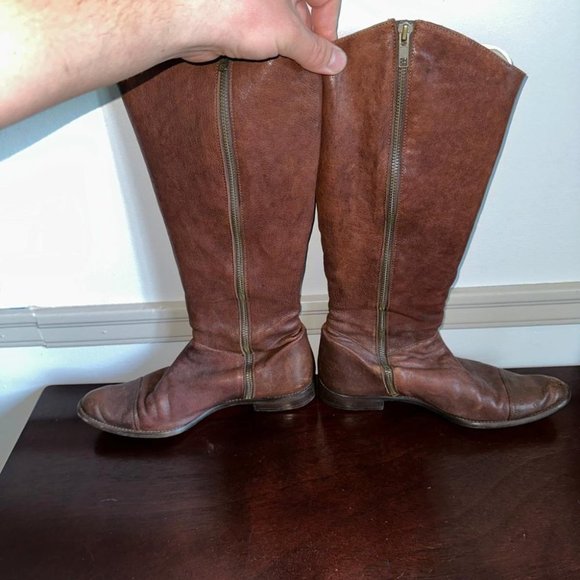 Vintage John Fluevog Tall Boots Brown Leather Wome's Size 8 US - Picture 5 of 8